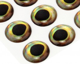 3D Epoxy Fish Eyes, Perch, 12 mm